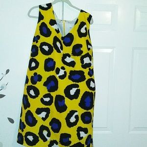 Yellow Leopard ASOS curve dress